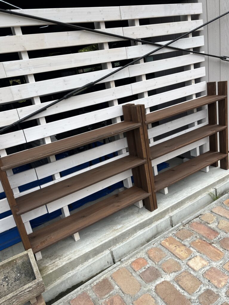 完成した多肉棚